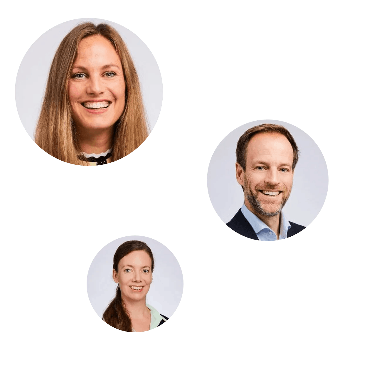 Portretten van drie professionals binnen het netwerk van GORT voor de vacature freelance therapeut.